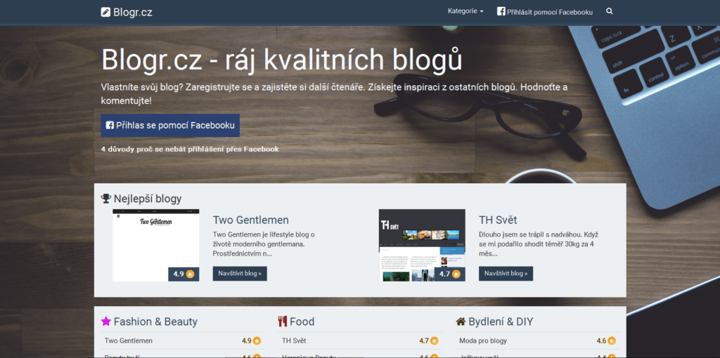 Hlavní stránka Blogr.cz